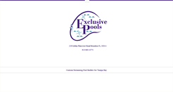 Desktop Screenshot of exclusivepools.com