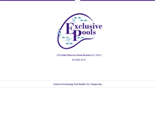 Tablet Screenshot of exclusivepools.com